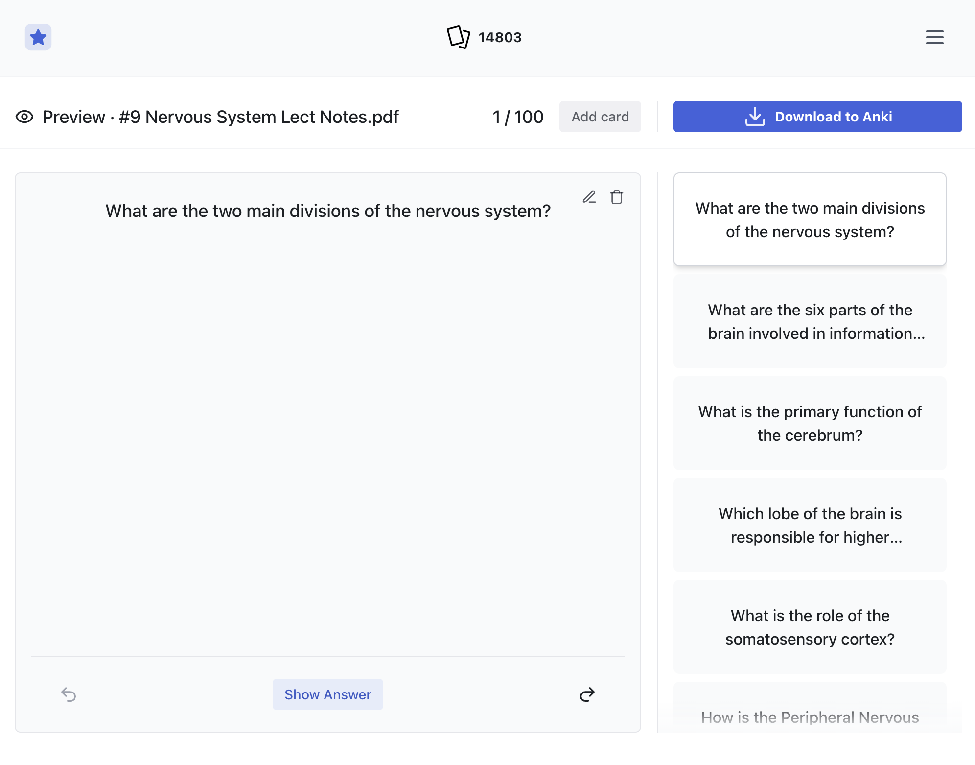 Upload a file with Ankify